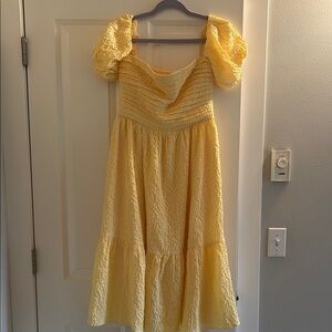 Yellow Off-Shoulder Dress
